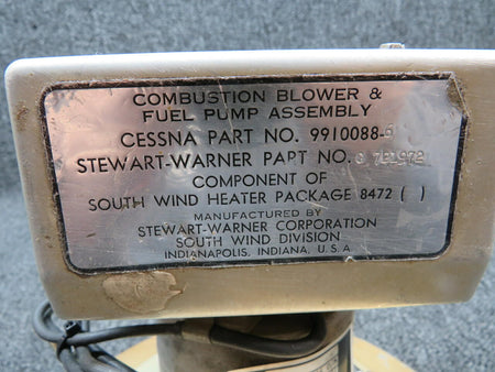 Stewart Warner 9910088-6 Cessna 421B Stewart Warner Blower and Fuel Pump Assembly 28V