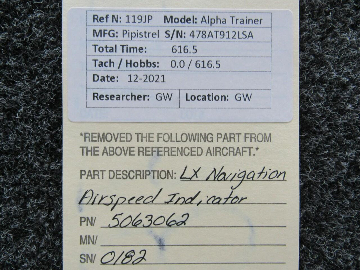 LX Navigation 5063062 LX Navigation LSA Airspeed Indicator