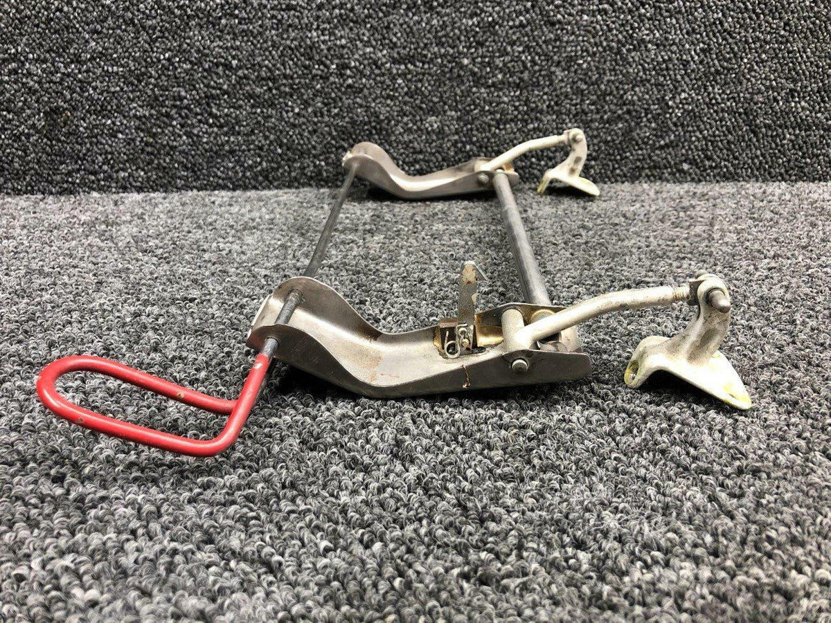 002-430055-1 Beech 95-B55 Window Latch LH W/ Handle, Links, Supports, & Pins BAS Part Sales | Airplane Parts