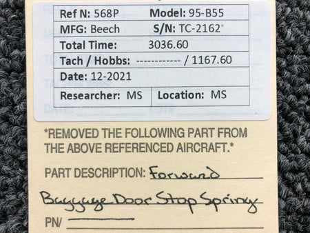 Beechcraft Beechcraft 95-B55 Forward Baggage Door Stop Spring