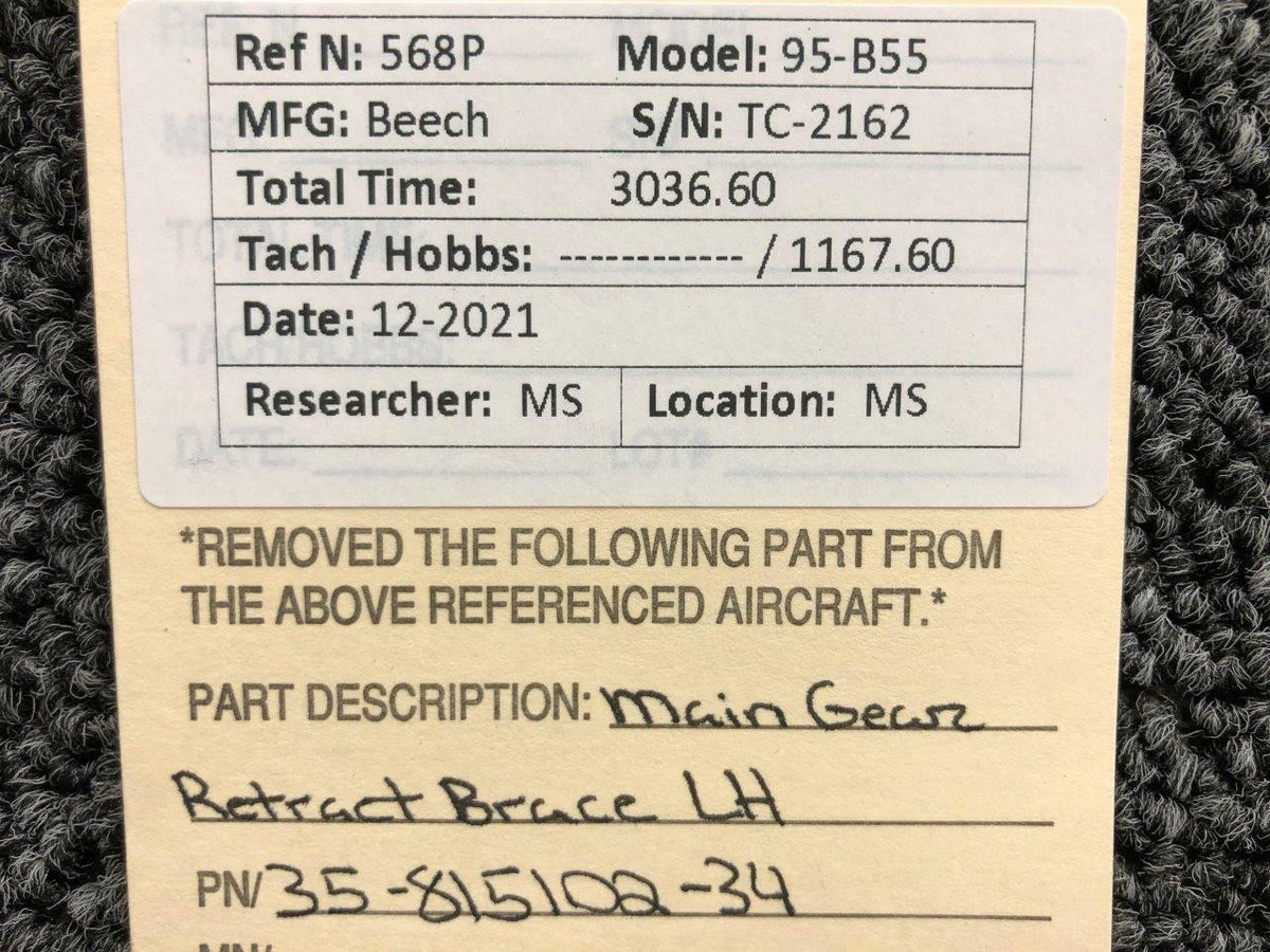 Beechcraft 35-815102-34 Beech 95-B55 Main Landing Gear Brace LH