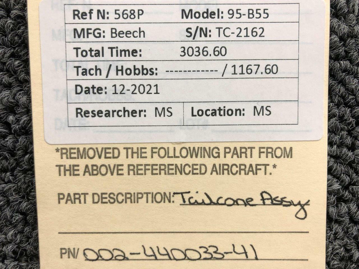 002-440033-41 Beechcraft 95-B55 Tailcone Assembly BAS Part Sales | Airplane Parts