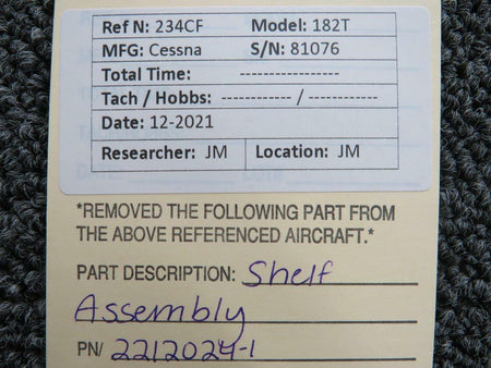 Cessna 2212024-1 Cessna 182T Shelf Assembly