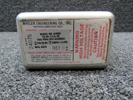 A490A Whelen Strobe Light Power Supply (Volts: 14-28) (CORE) BAS Part Sales | Airplane Parts