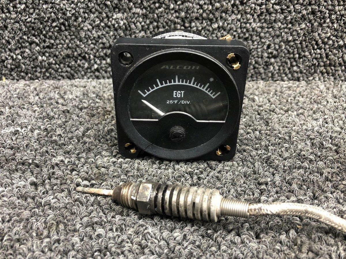 Alcor Inc 46150 Beech C24R Alcor Exhaust Gas Temperature Gauge W/ Probe 14V CORE