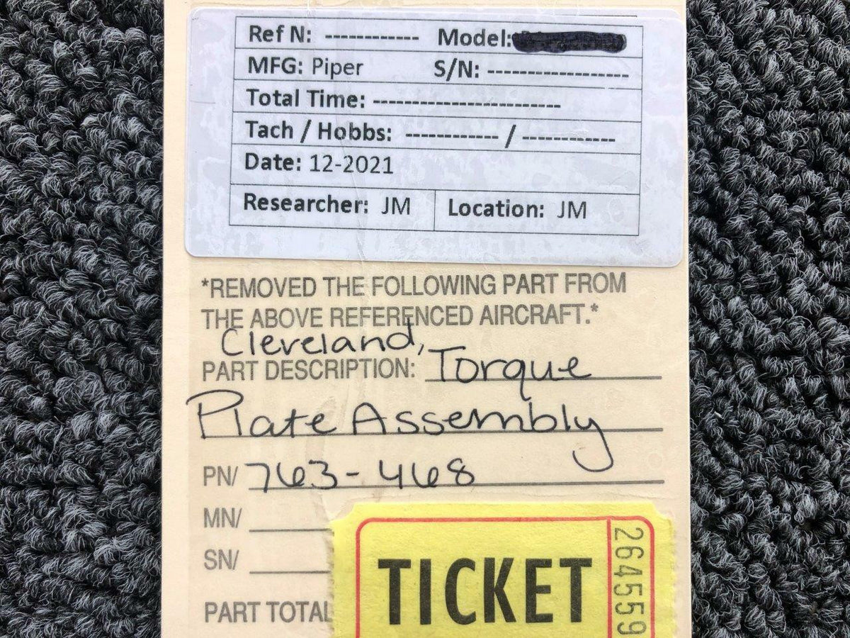 Cleveland 763-468 Piper PA32-300 Cleveland Torque Plate Assembly