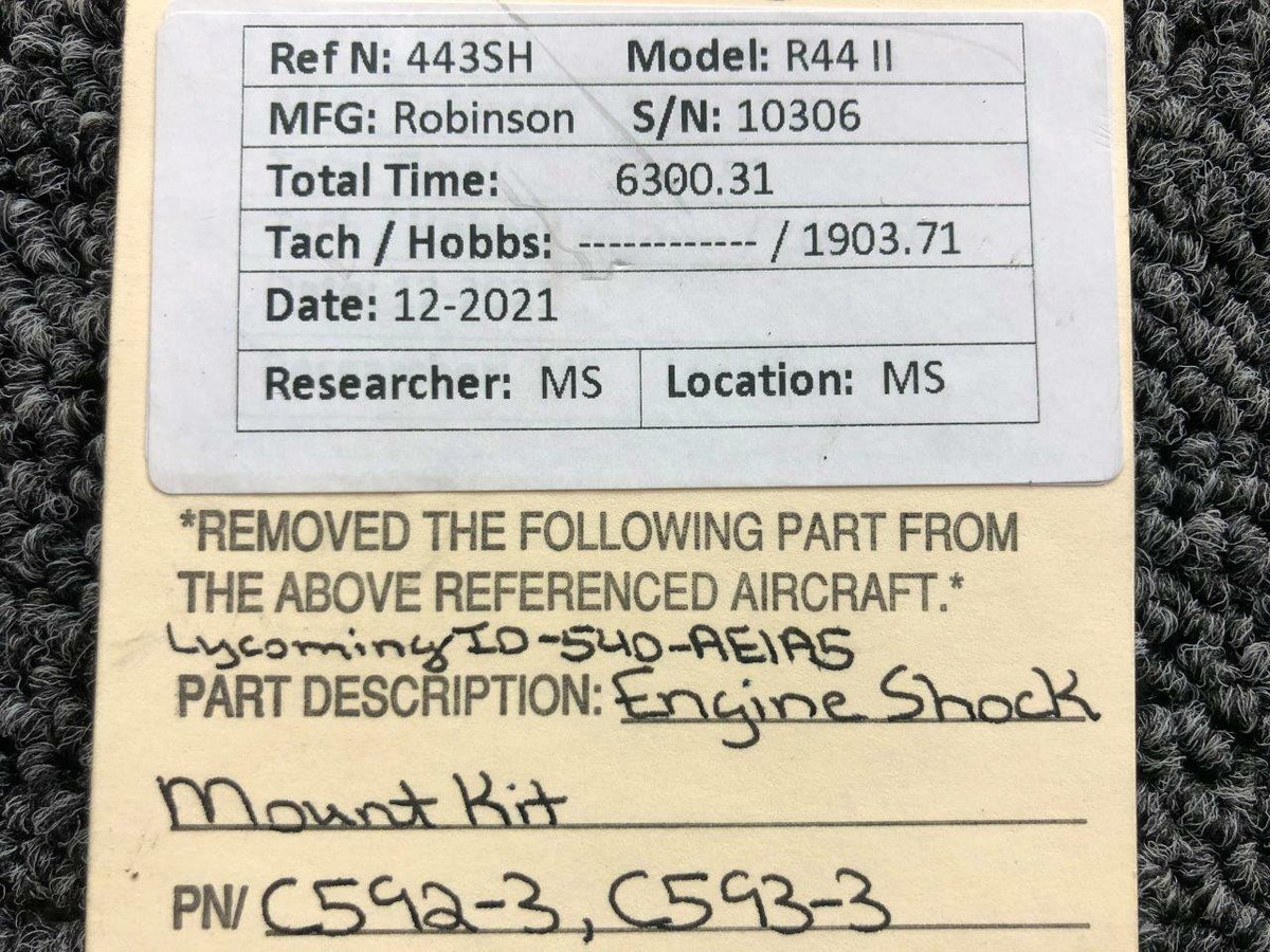 Lycoming C592-3, C593-3 Lycoming IO-540-AE1A5 Engine Shock Mount Kit