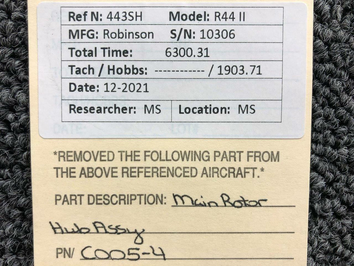 Robinson C005-4 Robinson R44II Main Rotor Hub Assembly
