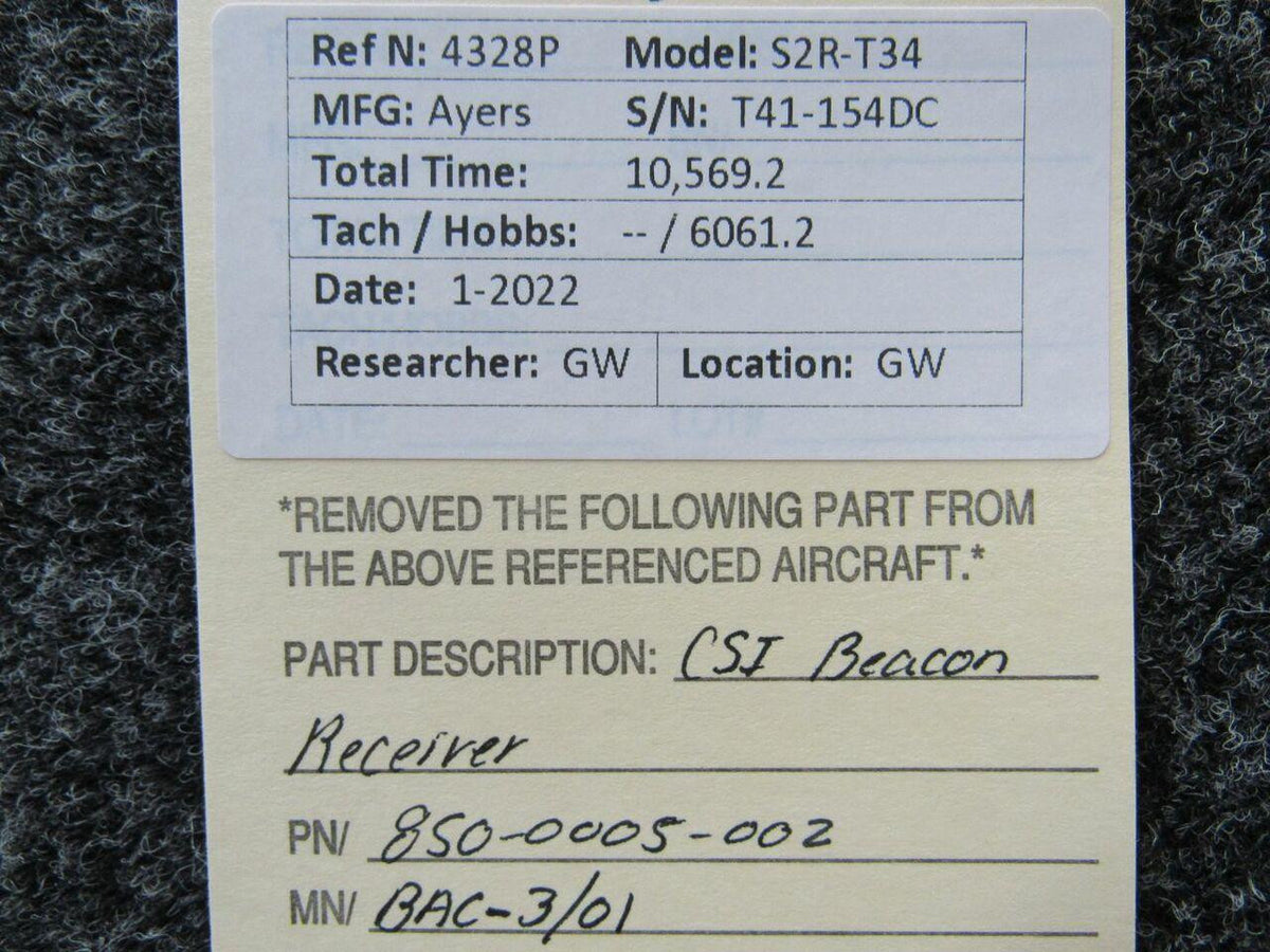 Communication Systems International 850-0005-002 USE BAC-3/01 CSI Beacon Receiver