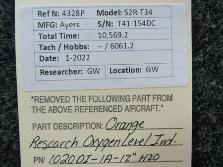 Orange Research 1020DI-1A-12H2O Orange Research Oxygen Differential Pressure Indicator