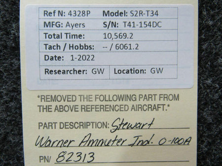 Stewart Warner 82313 Stewart Warner Ammeter Indicator 0-100 Amps