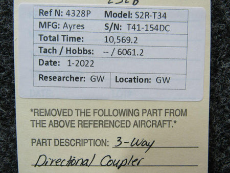 Ayres S2R-T34 Sprayer 3-Way Directional Coupler