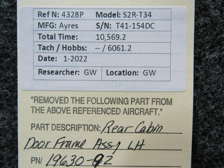 Ayres 19630-92 Ayres S2R-T34 Rear Cabin Door Frame Assembly LH