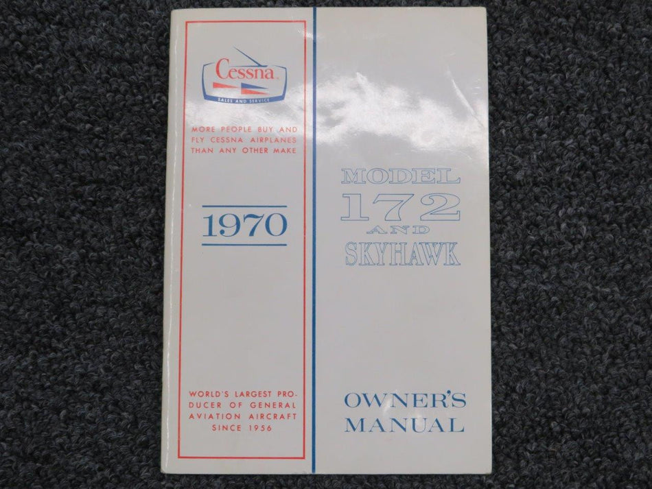1970 Cessna 172 Skyhawk Owners Manual BAS Part Sales | Airplane Parts