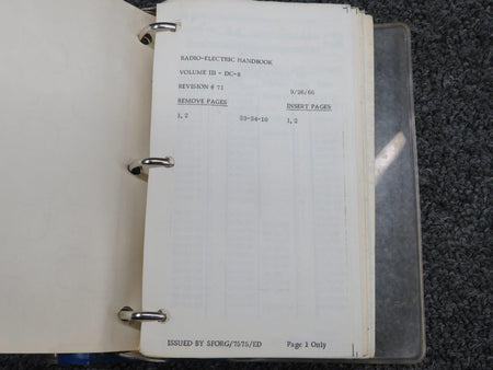 1966 DC-8 Radio Electric Handbook BAS Part Sales | Airplane Parts