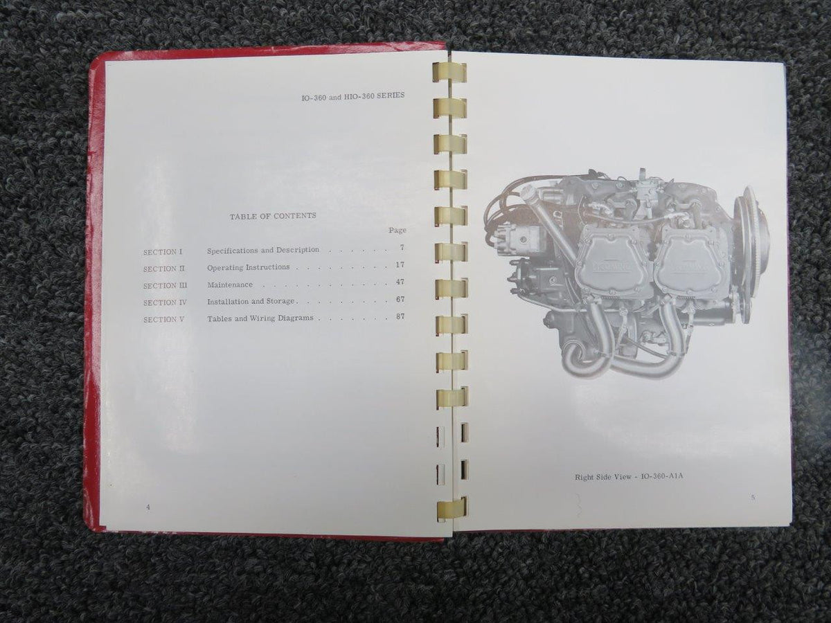 60299-16 1964 Lycoming IO-360 & HIO-360 Operators Manual BAS Part Sales | Airplane Parts