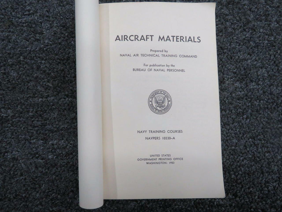 1953 NAVPERS 10330-A Aircraft Materials Navy Training Courses