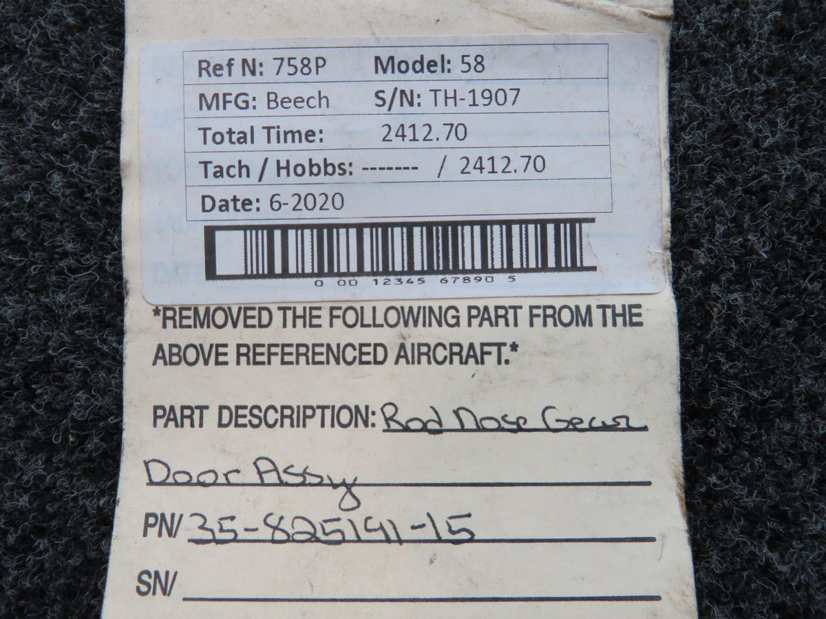35-825191-15 Beechcraft 58 Nose Gear Door Rod Assembly BAS Part Sales | Airplane Parts