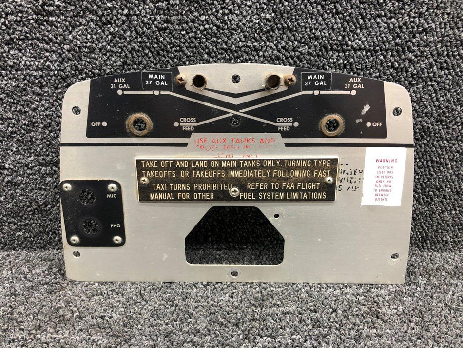 96-920011-17 Beechcraft 58 Fuel Selector Panel