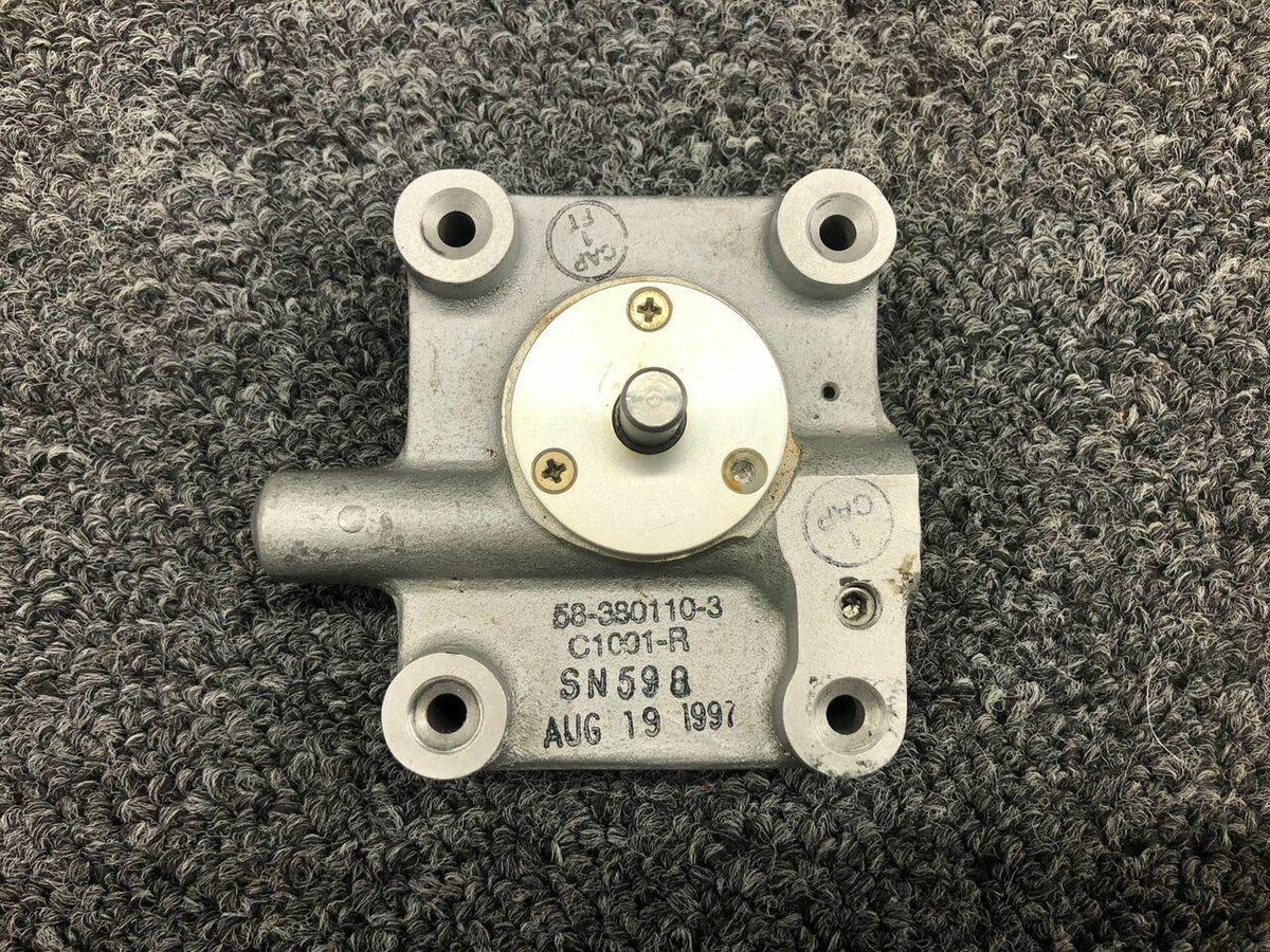 58-380110-3 Beechcraft 58 Fuel Selector Control Gear Box RH BAS Part Sales | Airplane Parts