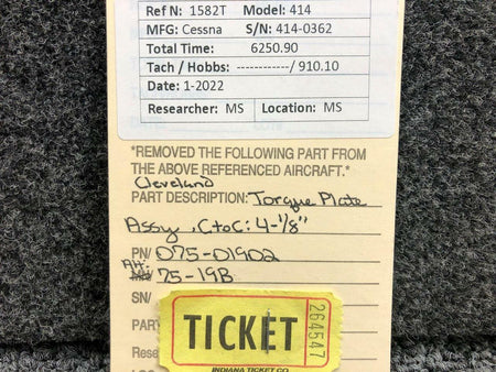 Cleveland 075-01902 ALT 75-19B Cessna 414 Cleveland Torque Plate Assembly