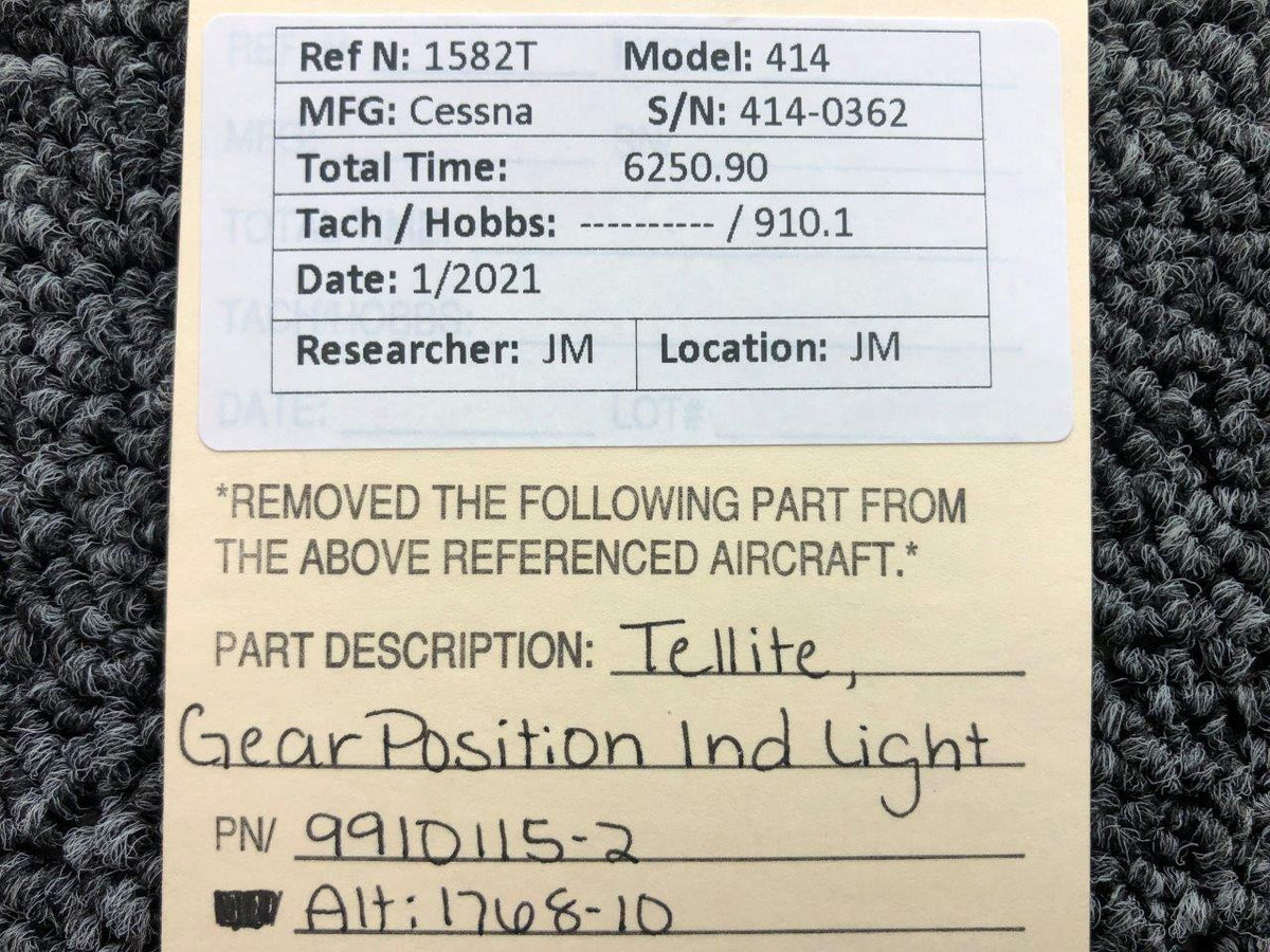 Tellite 9910115-2 ALT 1768-10 Tellite Gear Position Indicator Light Volts 28
