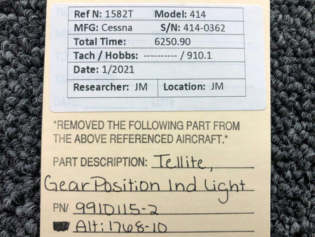 Tellite 9910115-2 ALT 1768-10 Tellite Gear Position Indicator Light Volts 28