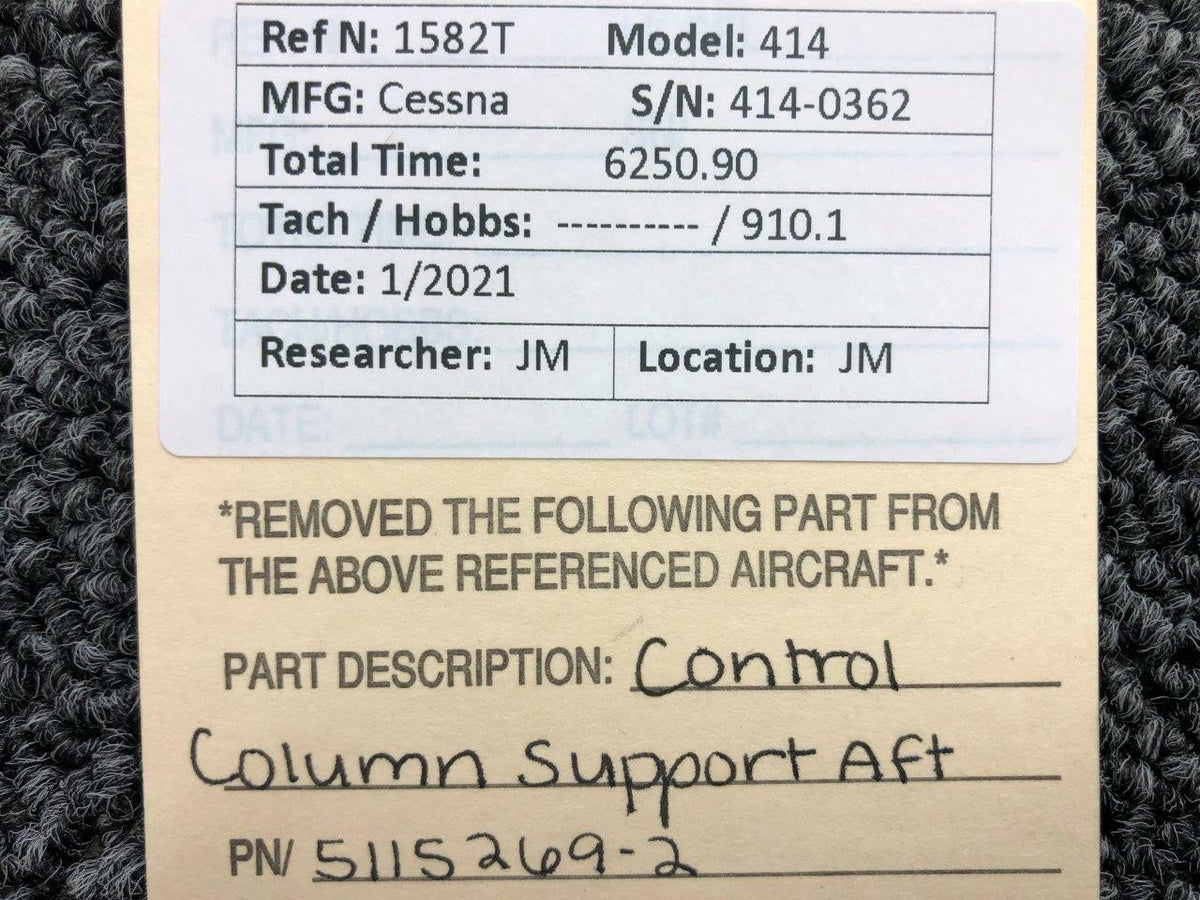 Cessna 5115269-2 Cessna 414 Control Column Support Assembly Aft