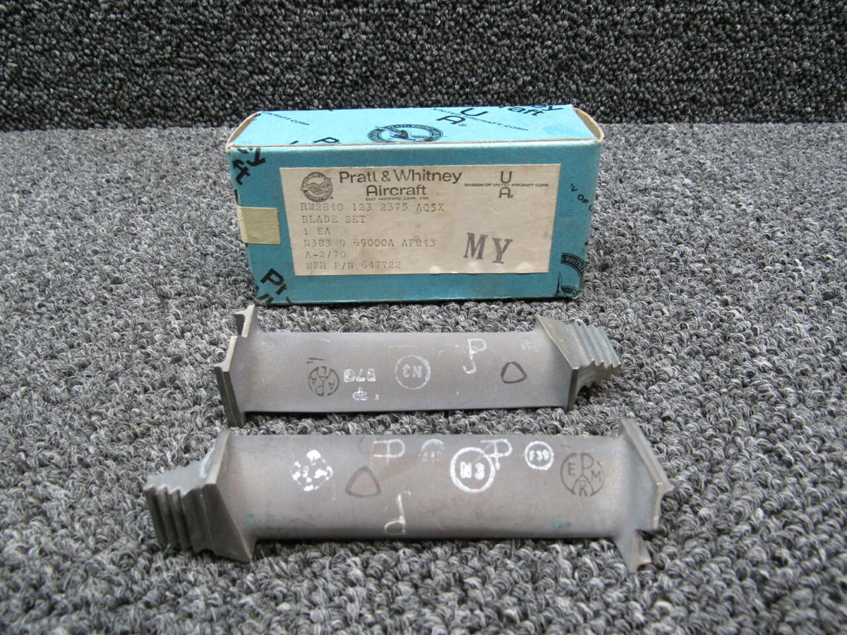 Pratt and Whitney 647722 Pratt and Whitney Blade Set NEW OLD STOCK SA