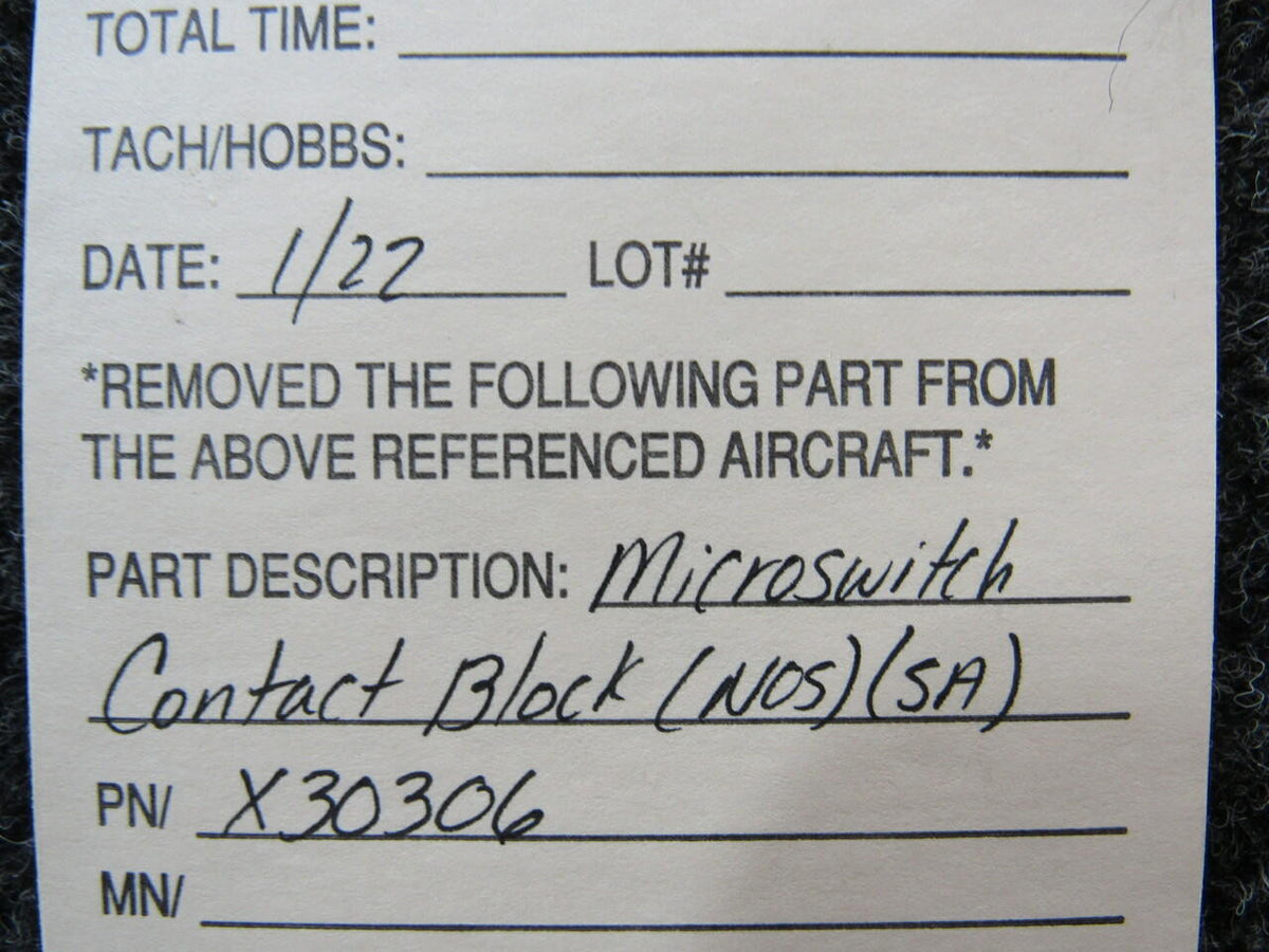 Microswitch X30306 Microswitch Contact Block NEW OLD STOCK SA