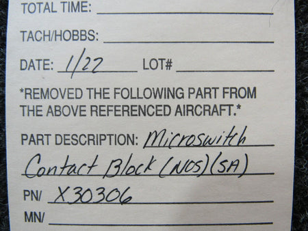 Microswitch X30306 Microswitch Contact Block NEW OLD STOCK SA