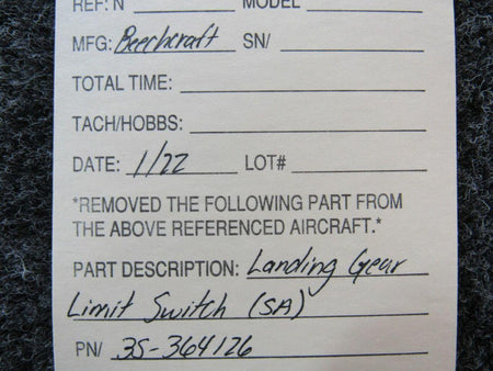Beechcraft 35-364126 Beechcraft Landing Gear Limit Switch Assembly SA