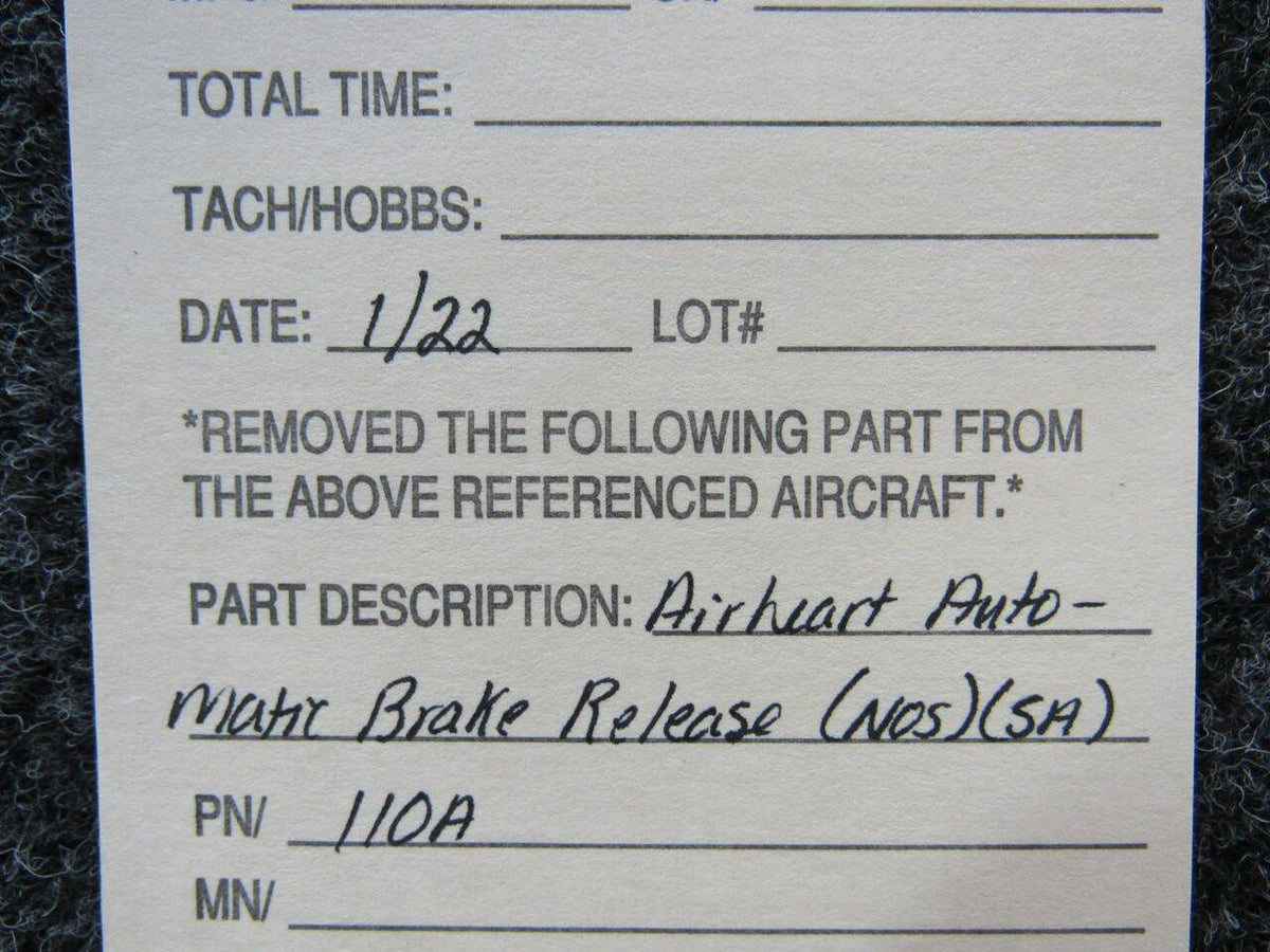 Airheart 110A Airheart Automatic Brake Release Unit NEW OLD STOCK SA