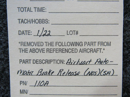 Airheart 110A Airheart Automatic Brake Release Unit NEW OLD STOCK SA