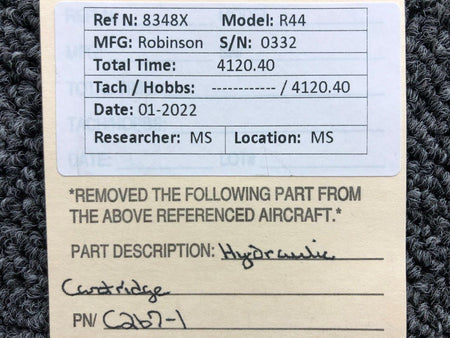 C267-1 Robinson R44 Hydraulic Cartridge BAS Part Sales | Airplane Parts