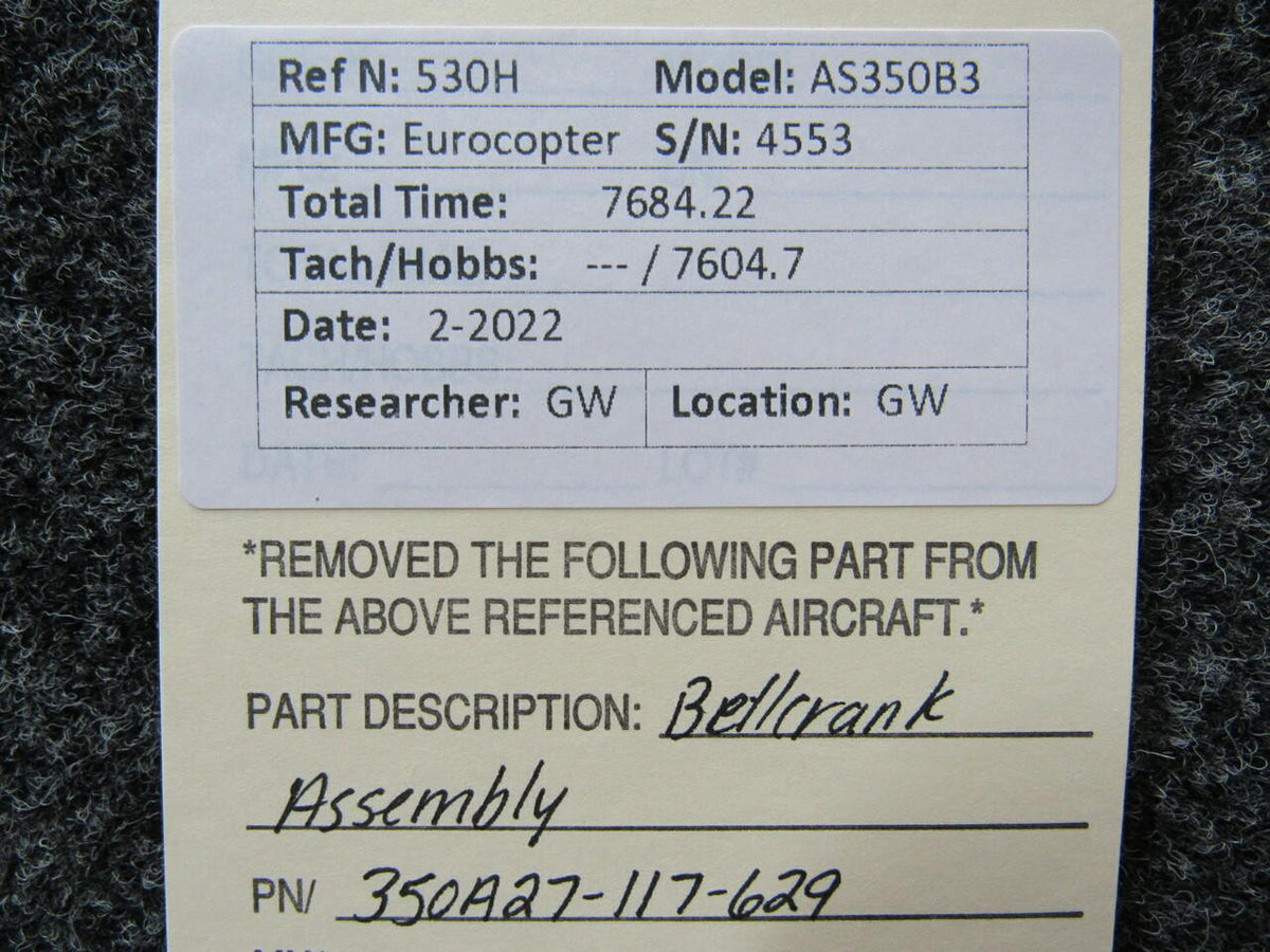 American Eurocopter 350A27-117-629 Eurocopter AS350B3 Bellcrank Assembly
