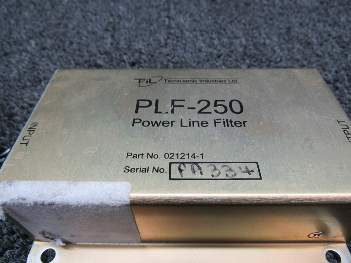 021214-1 Technisonic PLF-250 Power Line Filter | BAS Aircraft Salvage