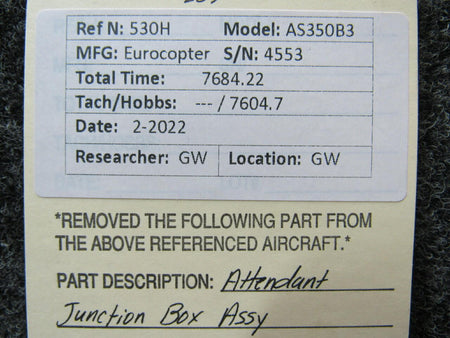 American Eurocopter Eurocopter AS350B3 Attendant Junction Box Assembly