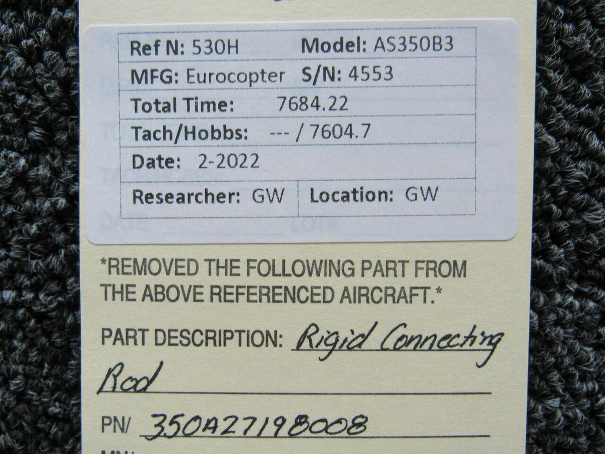 American Eurocopter 350A27198008 Eurocopter AS350B3 Rigid Connecting Rod