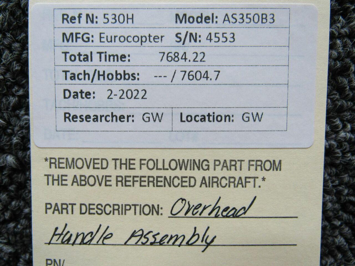 American Eurocopter Eurocopter AS350B3 Overhead Handle Assembly