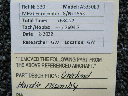 American Eurocopter Eurocopter AS350B3 Overhead Handle Assembly