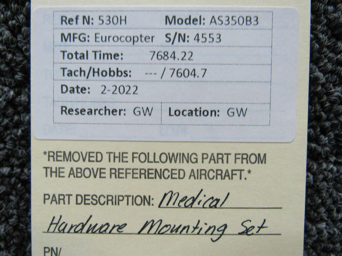 American Eurocopter Eurocopter AS350B3 Medical Hardware Mounting Set