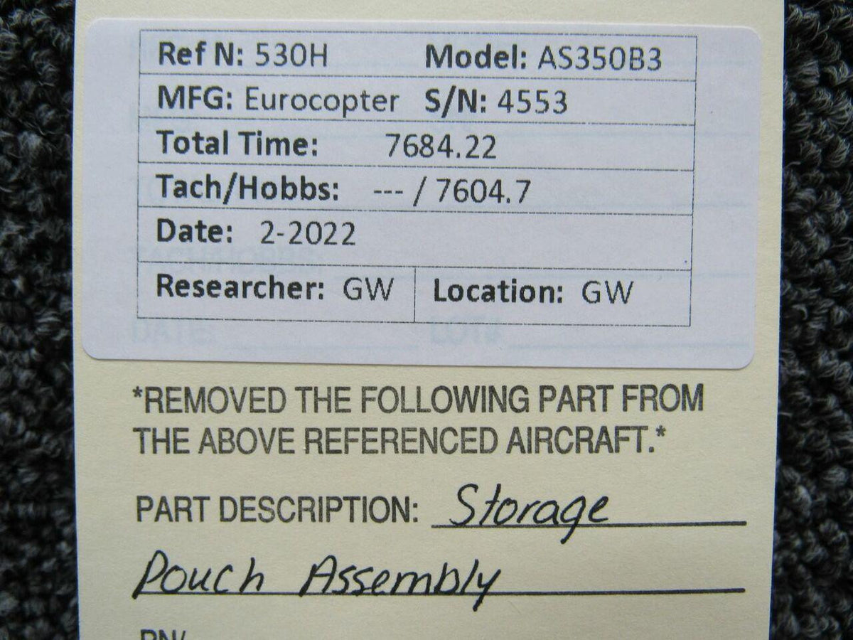 American Eurocopter Eurocopter AS350B3 Storage Pouch Assembly