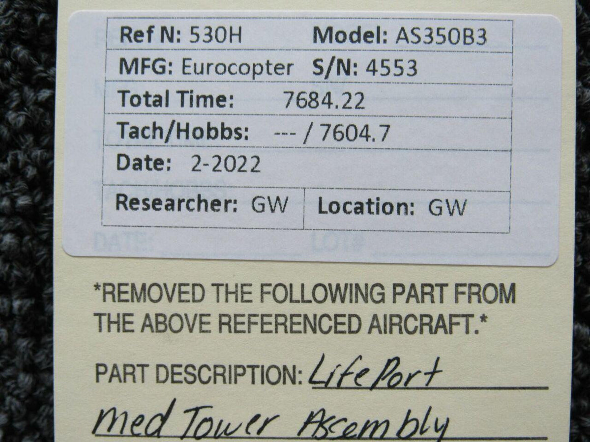 LifePort ST2-245-03-A2B1D1 Eurocopter AS350B3 LifePort Med Tower Assembly