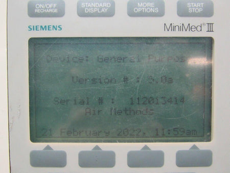 Siemens Mini-Med III Multi-Channel Infusion Pump Volts 6-9, Watts 6