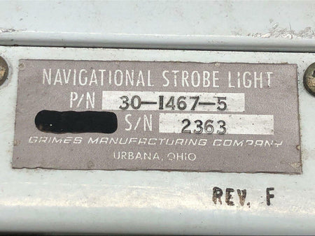 30-1467-5 Beechcraft A36 Grimes Wing Tip Strobe Light (Volts: 14) BAS Part Sales | Airplane Parts
