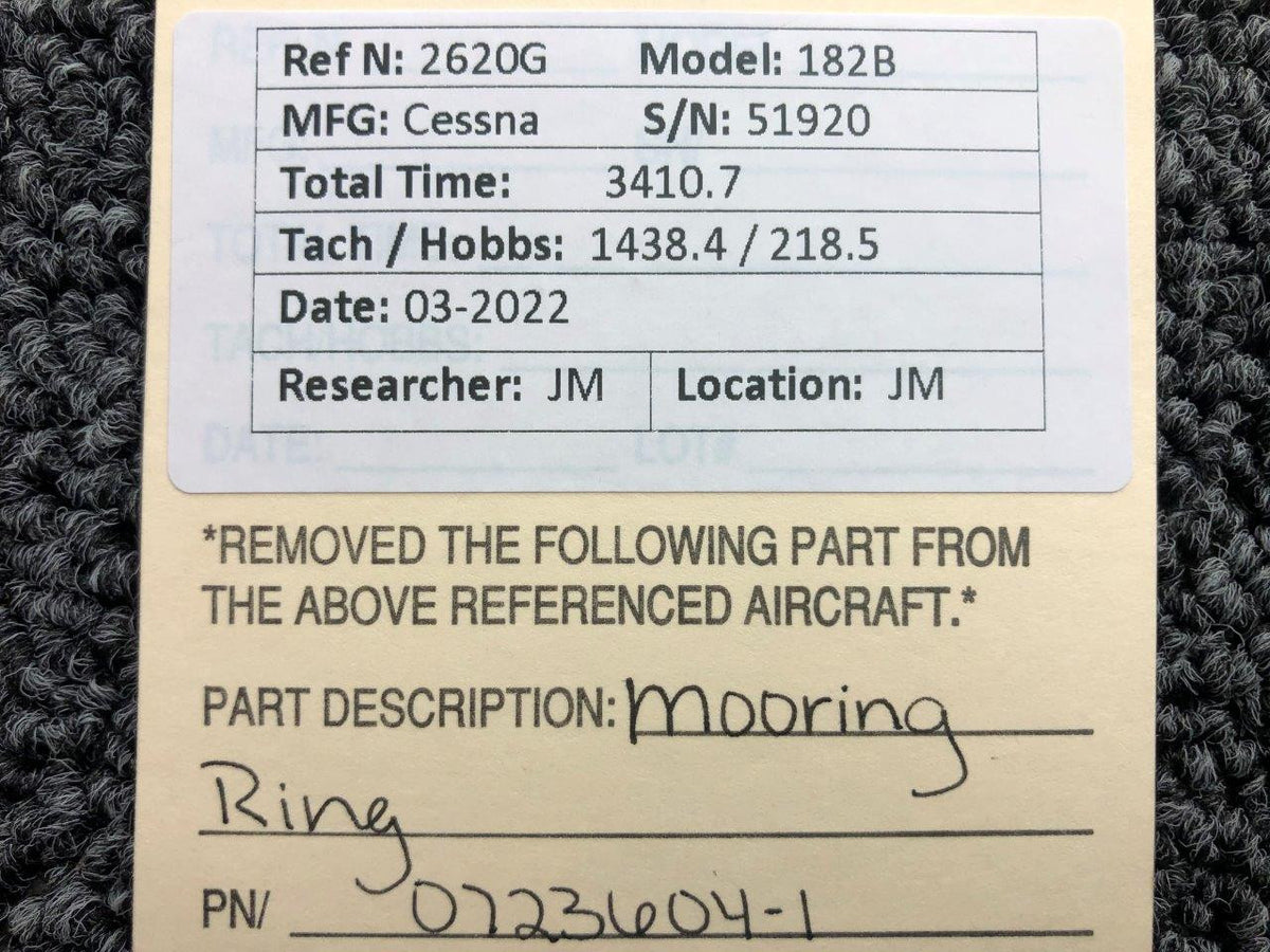 0723604-1 Cessna 182B Mooring Ring BAS Part Sales | Airplane Parts