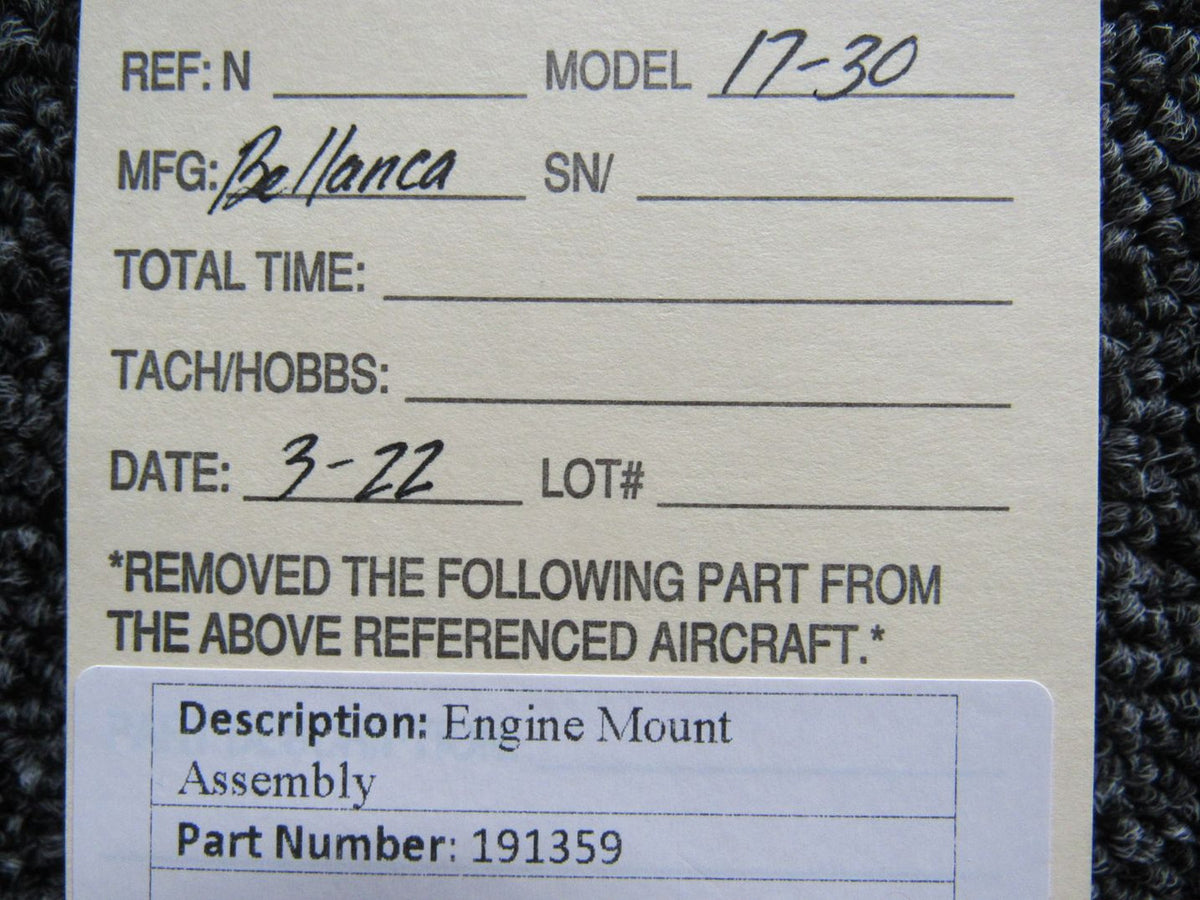191359 Bellanca 17-30 Engine Mount Assembly BAS Part Sales | Airplane Parts