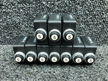 W58-X1008 Tyco Electronics Push Breaker Set (Amps: 5 / 20) BAS Part Sales | Airplane Parts