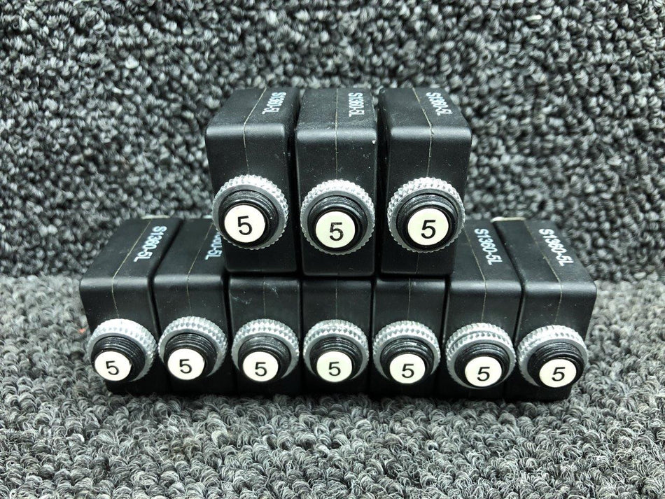 W58-X1008 Tyco Electronics Push Breaker Set (Amps: 5 / 20) BAS Part Sales | Airplane Parts